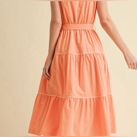 New! Pretty as a Peach, midi dress by &Merci, sz M - Picture 7 of 8